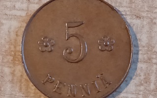 5 Penniä 1918 KV II. KL 7