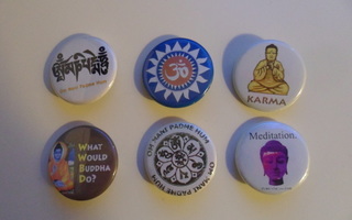 5 käyttämätöntä BUDDHA pinssiä kaikki yht. 20,- /  5,- / kpl