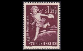 Itävalta 972 ** Postimerkin päivä (1952)