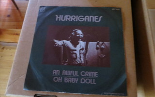 hurriganes single: an awful crime/oh baby doll 1976 lrs 2123