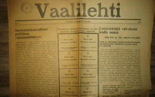 Vaalilehti 29.6.1933 , nro 1