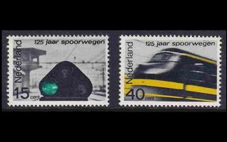 Alankomaat 824-5 ** Rautatiet 125v (1964)
