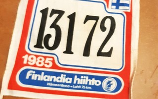 Finlandia hiihdon kankainen numerolappu 1985