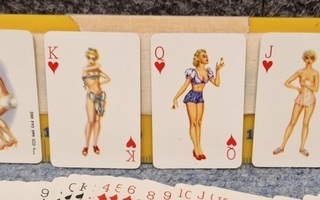 Pin-up vintage pieni pelikorttipakka. Todella harvinainen