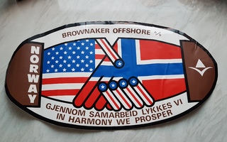 Brownaker OffShore A/S Partnership US & Norway sticker