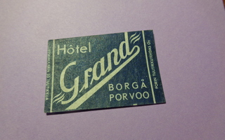TT-etiketti Hotel Grand, Borgå Porvoo