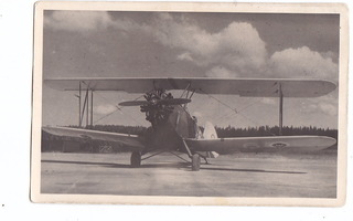 VANHA Valokuva Lentokone Kaksitaso 1920-l Postikorttikoko