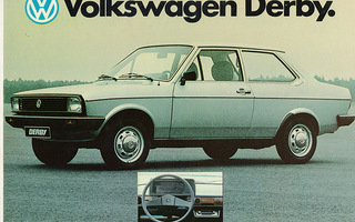 Volkswagen Derby - 1980 mainosesite A4 laminoitu