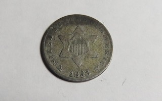 USA 3 cents 1853