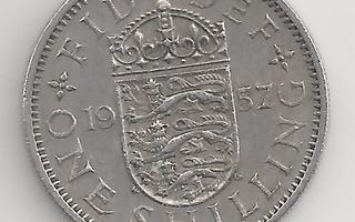 Englanti  1957 one shilling