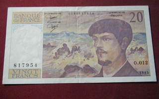 20 francs 1983 Ranska-France