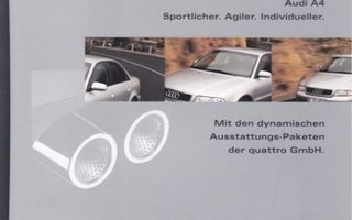 Audi A4 1.8 T Quattro Sport-paketti -esite, 2000