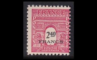 Ranska 657 ** Riemukaari 2.40 Fr (1944)