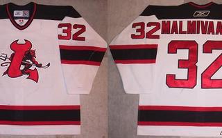 Olli Malmivaara Lowell Devils 2006-07 Game Worn pelipaita