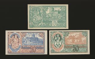 Itävalta Notgeld 10, 20, 50 Heller, Langenstein 1920