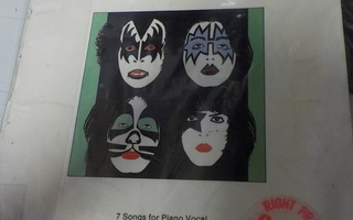 KISS - 7 SONGS FOR PIANO AND VOCAL.. NUOTTIKIRJA