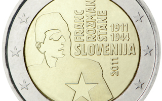 2€ Juhlaraha Slovenia 2011 Franc Rozman