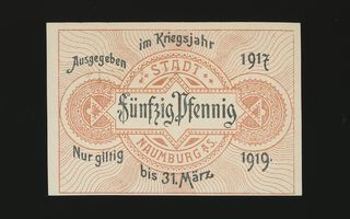 Saksa Notgeld 50 Pfennig, Naumburg 1917