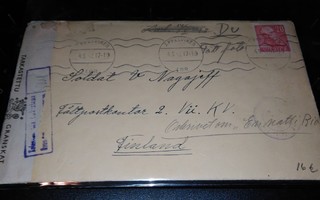 Ruotsi - Suomi Evakkolähetys ? 1942 kirjeet mukana PK500/31
