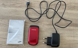 Samsung punainen simpukkapuhelin GT-E1150i