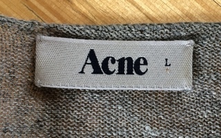 ACNE STUDIOS Midnight pitkä harmaa neuletakki villatakki L