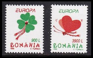 Romania 5297-8 ** Europa kansalliset juhlat (1998)