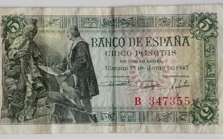 Espanja 5 pesetas 1945