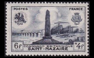 Ranska 785 ** Brittien isku Saint-Nazaireen 5v (1947)