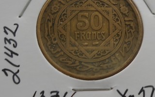 MAROKKO  50 Francs   v.1371/1952  Y#51  Circ.