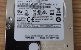 Toshiba kovalevy, 1 Tt SATA 2,5''