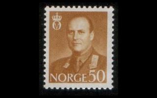 Norja 422 ** Olav V 50 öre kell.ruskea (1958)