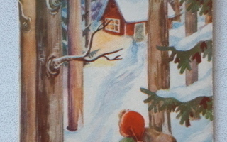 Marianne Telegin os. Trygg, pieni joulukortti 7 x 11 cm