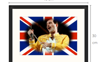 Freddie Mercury Queen taidevalokuvataulu kehystetty