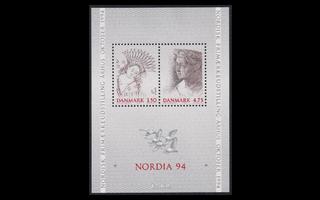 Tanska 1023-4BL08 ** Nordia postimerkkinäyttely (1992)