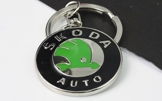 Metallinen Skoda avaimenperä