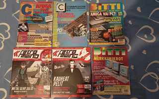 C-lehti, BITTI ja Retro Rewind -lehdet (yht. 6kpl)