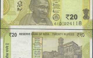 Intia 20 Rupees 2022 (P-110) UNC