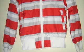 Skila Sport raidallinen takki kevääseen, koko 140/146 cm