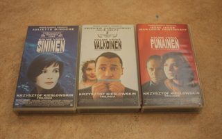 Kolme väriä - trilogia 3*VHS (Kieslowski)