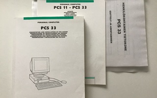 OLIVETTI PCS 33 käyttöoppaat, monikieli + suomi.