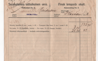 Paikallisliikenteen suomalainen väliaikainen vero 1916