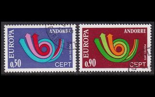 Andorra Fr 247-8 o Europa (1973)