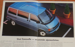 1990 VW Transporter pakettiauto esite - KUIN UUSI - 12 sivua