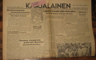 Sanomalehti  Karjalainen  9.1.1949