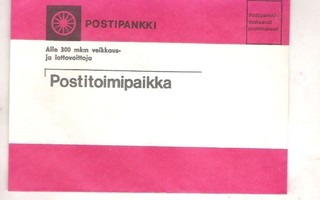 Postipankki, Postitoimipaikka, 4 kirjekuorta, voitot.