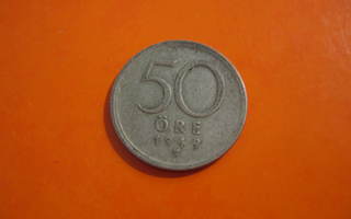Ruotsi 50 öre hopeaa - 1949