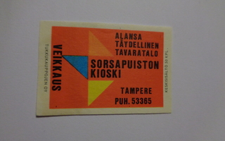 TT-etiketti Sorsapuiston kioski, Tampere