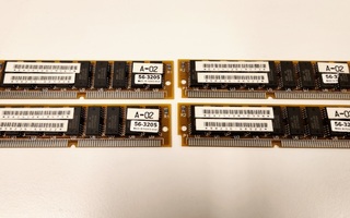 4kpl 4mb 72-pin RAM muisteja (yht 16mb)