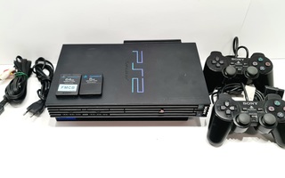 PS2 konsoli kiintolevy + 2 ohjain+muistikortti + Freemcboot