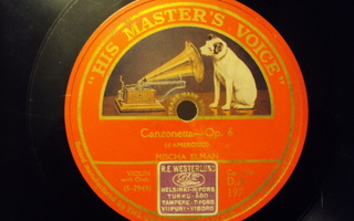 78 rpm Canzonetta-Op. 6/La Cinquantaine